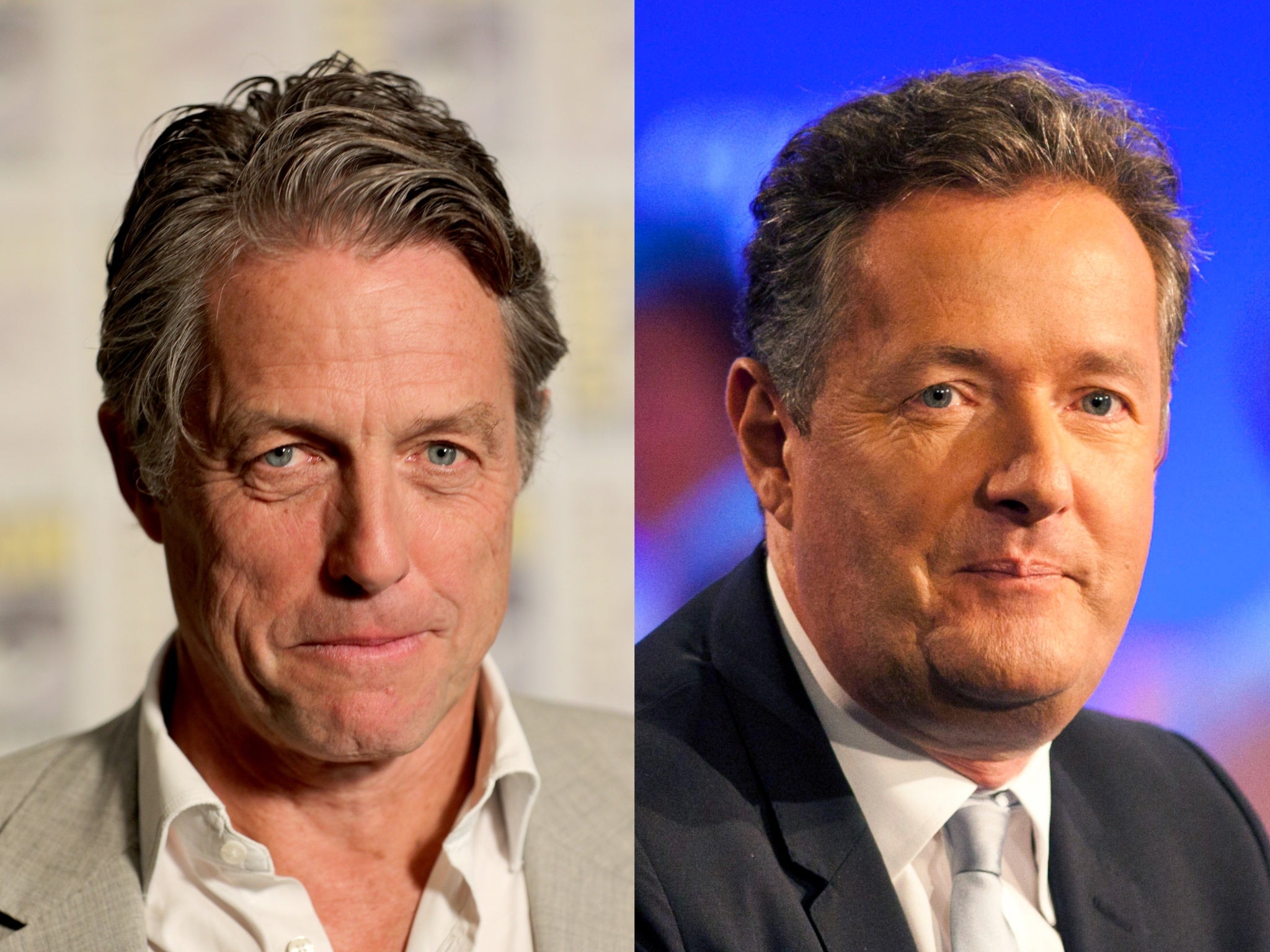 Hugh Grant não estava feliz com Piers Morgan chamando -o de 'hipócrita'