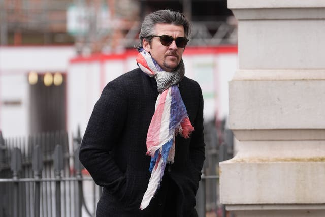 <p>Joey Barton arrives at Westminster Magistrates’ Court </p>