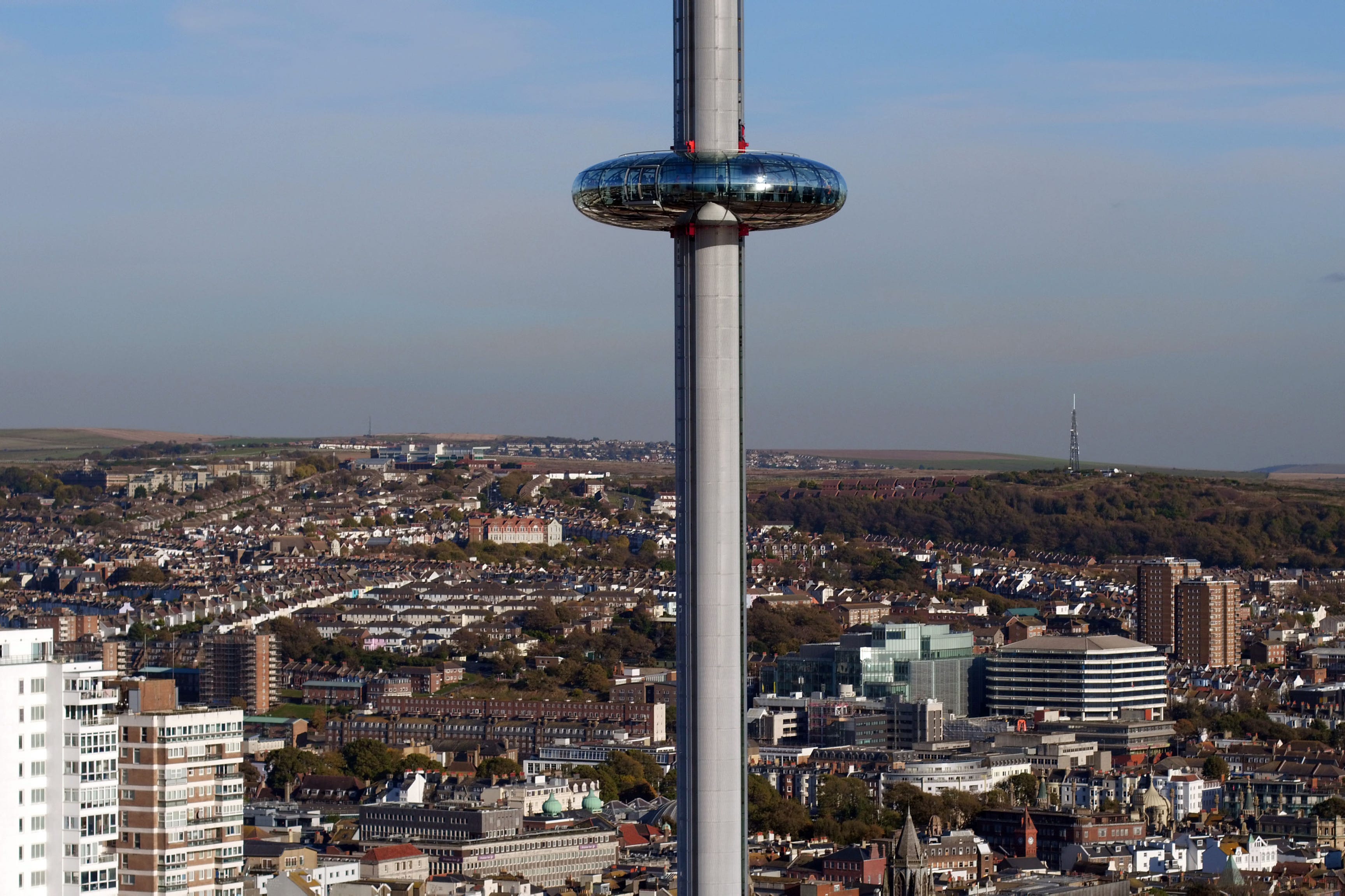 An aerial photograph of the tower in Brighton in 2016 (Steve Parsons/PA)