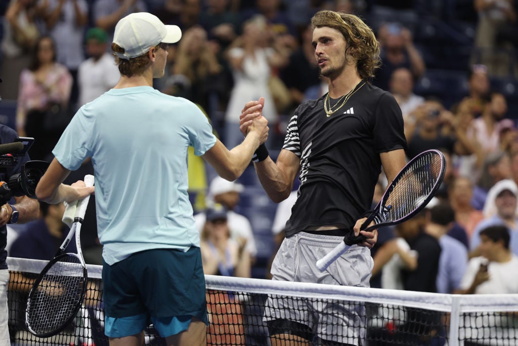 Zverev beat Sinner in five sets at the 2023 US Open