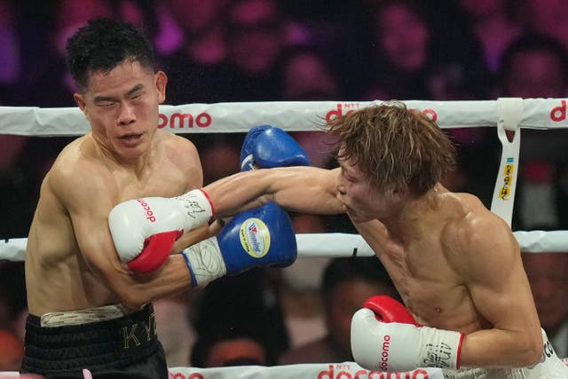 <p>Naoya Inoue floored Ye Joon Kim with a right cross in round four</p>