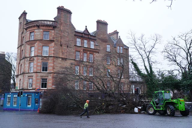 The storm has caused major disruption (Jane Barlow/PA)