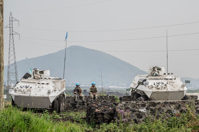 9 UN peacekeepers injured as rebels close in on eastern Congo’s main city