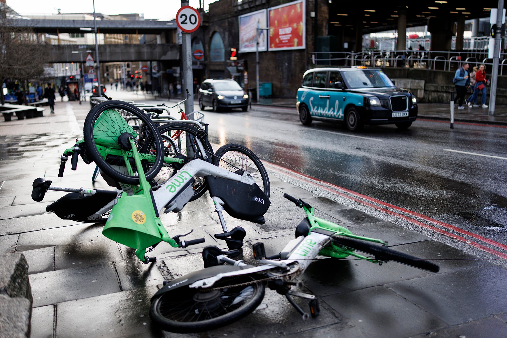 Strong winds caused travel disruption across the UK and Ireland on Friday