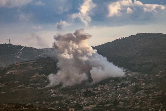 <p>Israeli military activity in the southern Lebanese village of Kfarkila on Friday</p>