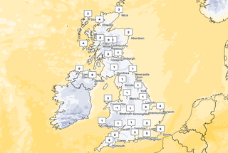 Temperatures across the UK on Saturday morning