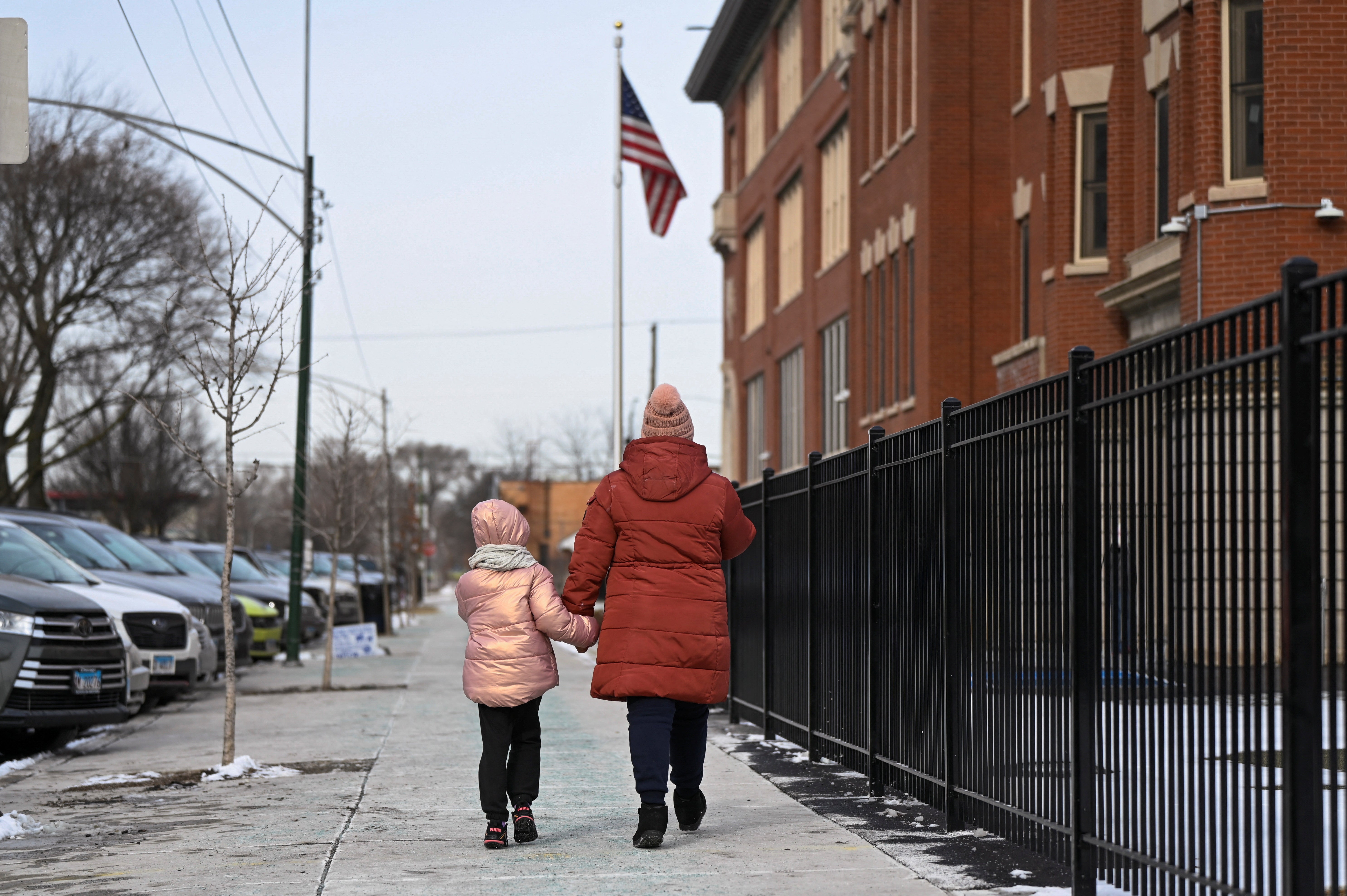 School officials at majority-Latino Hamline Elementary School in Chicago said staff prevented ICE agents from entering on January 24