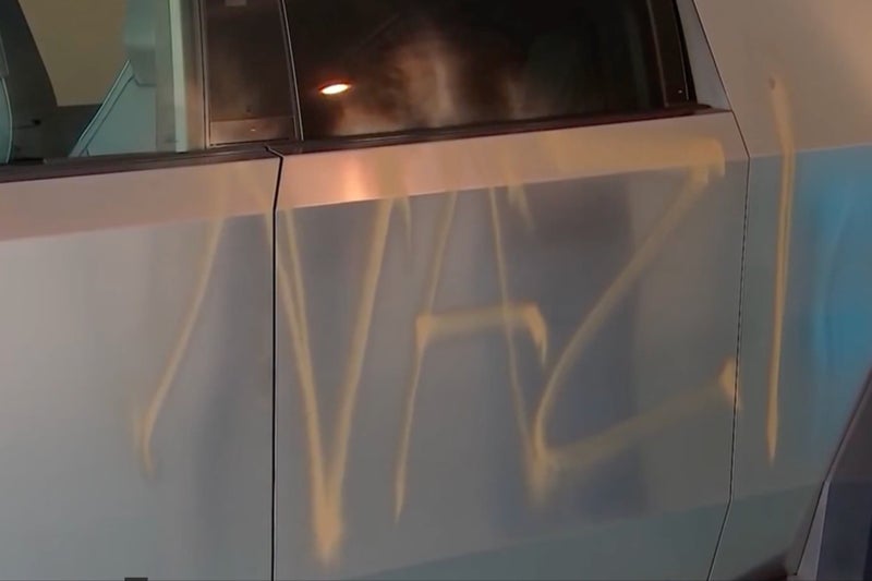 Cybertruck owner says ‘Nazi’ graffiti on vehicle was meant for Elon Musk