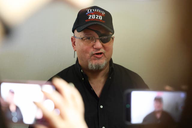<p>Oath Keepers founder Stewart Rhodes freely walked through congressional office buildings in Washington, D.C., after Trump released him from prison. The judge who presided over Rhodes’s seditious conspiracy trial wants to keep him out of the city. </p>