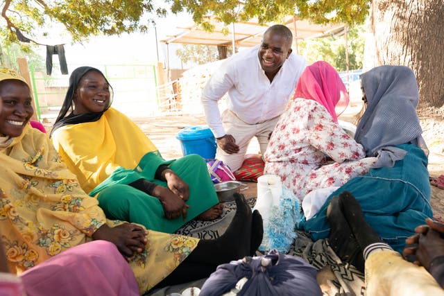 David Lammy has announced an additional £20 million of funding to support Sudanese refugees fleeing war (Stefan Rousseau/PA)