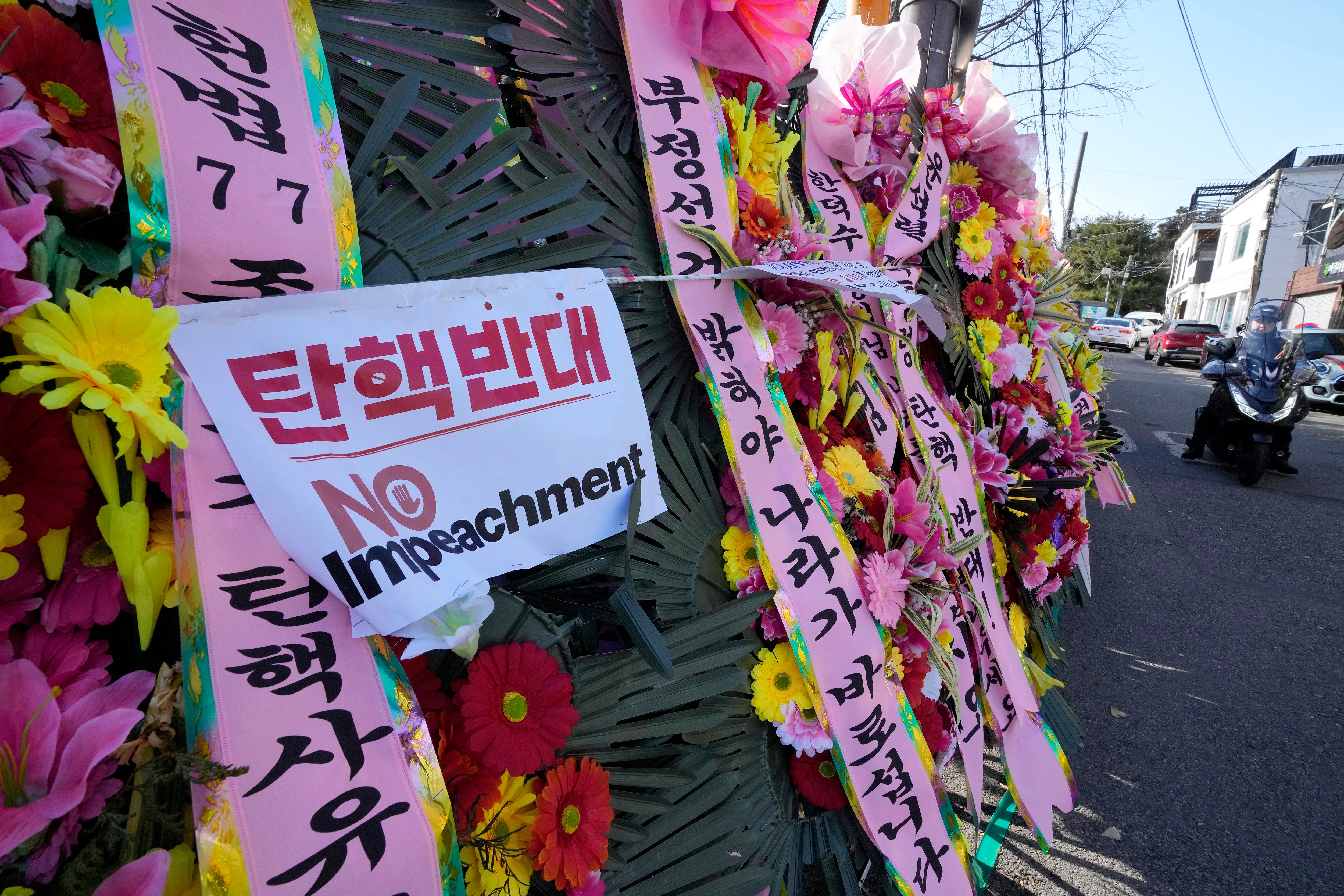 South Korea Wreath Protests