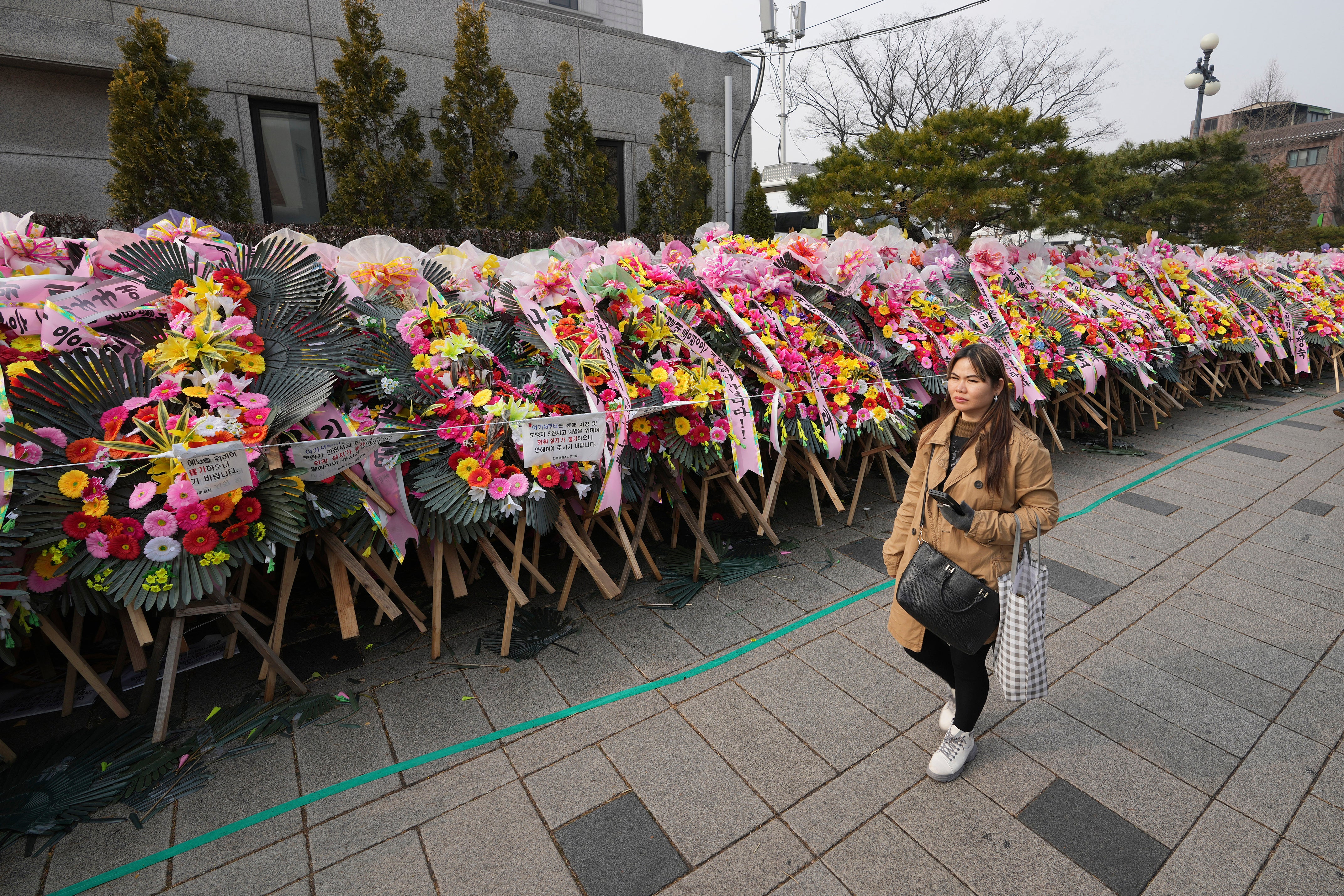 South Korea Wreath Protests