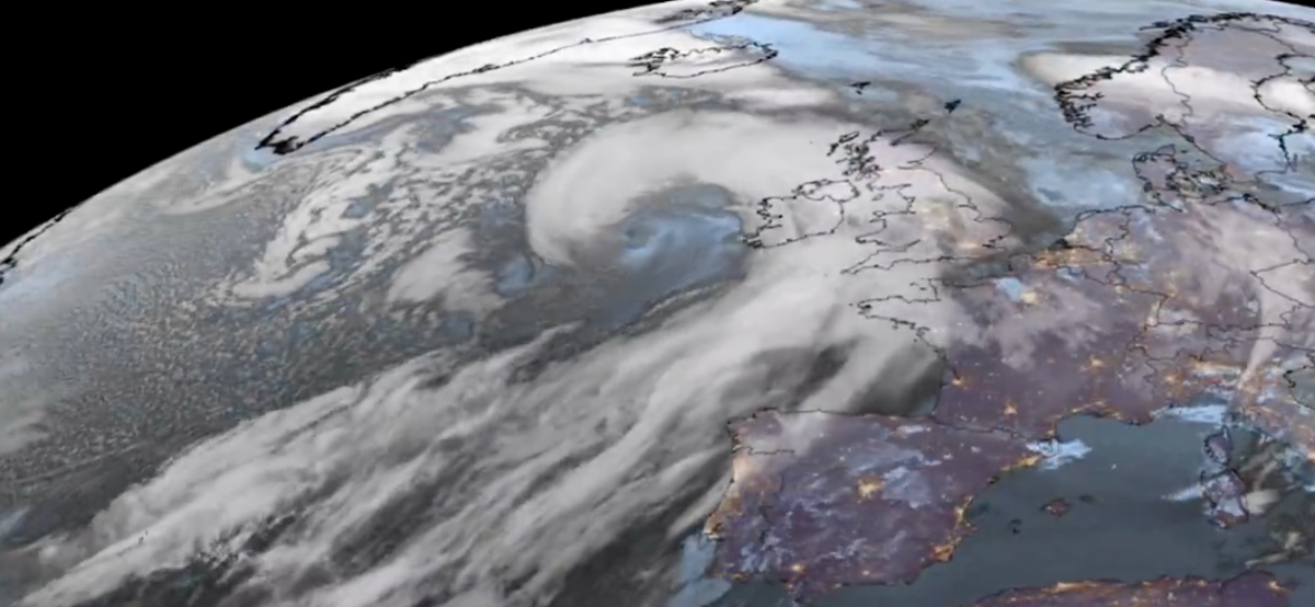 Satellite footage shows ‘danger to life’ Storm Eowyn hit UK