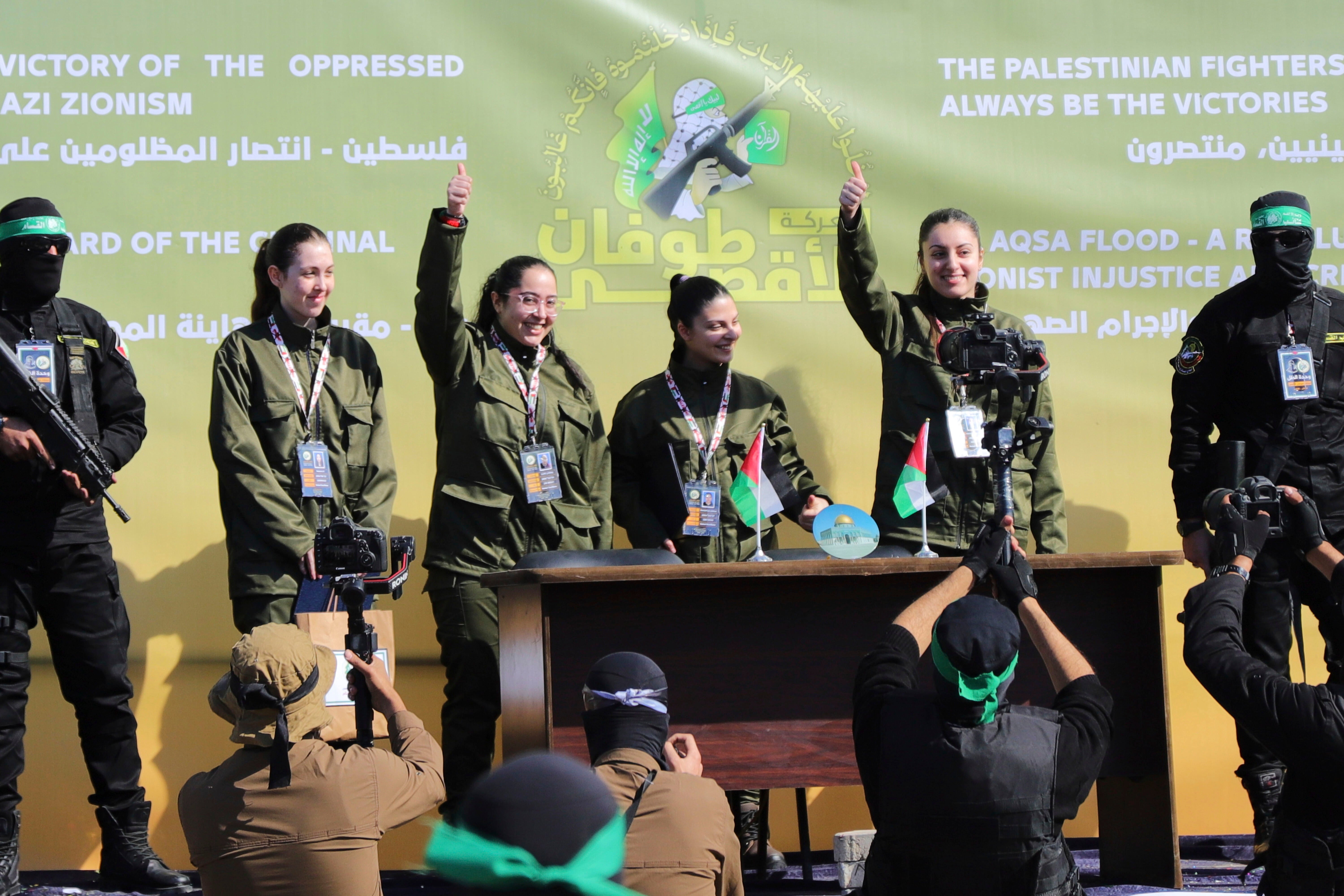 Hamas handing over four female Israeli soldiers held in Gaza in the second release