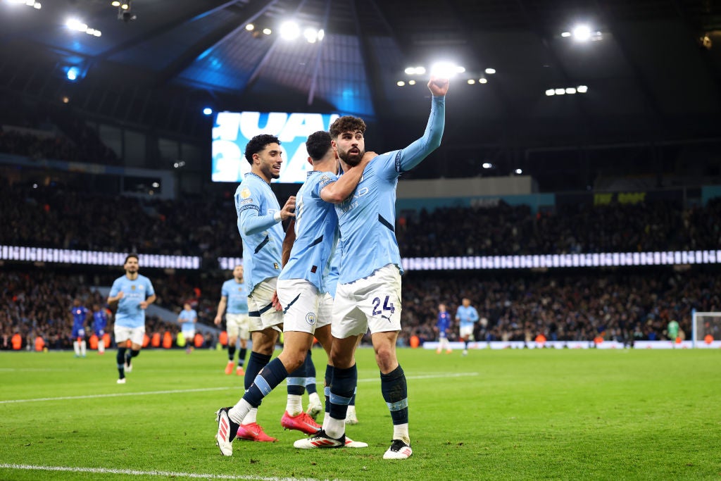 Josko Gvardiol equalised for Man City three minutes before the break