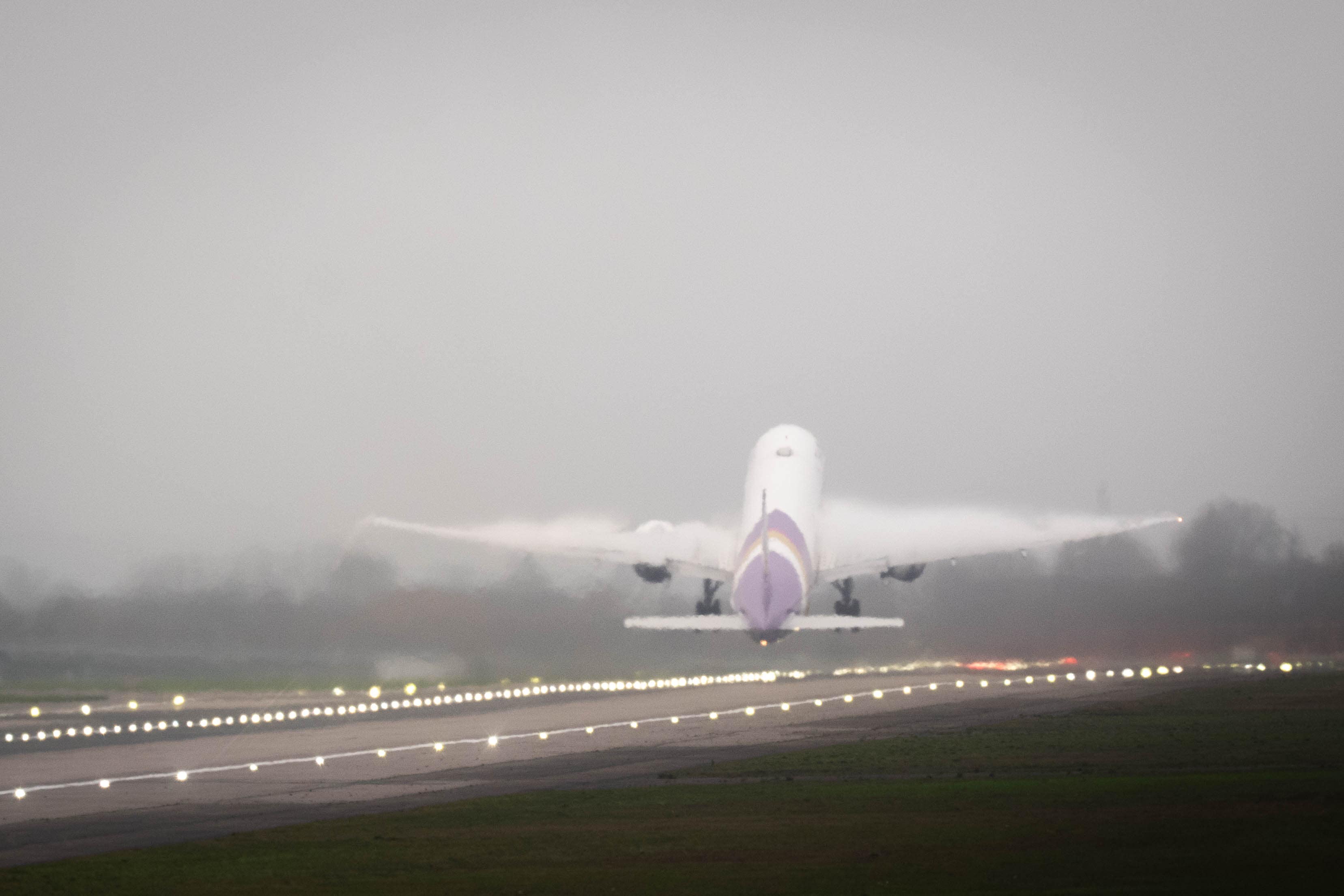 A plane takes off from runway 27R at Heathrow Airport, west London (James Manning/PA)