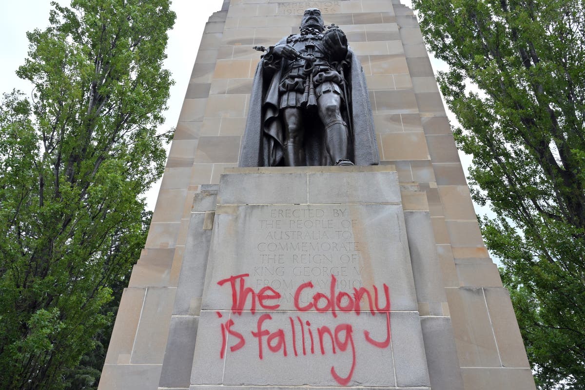 Multiple monuments in Australia defaced to protest country’s national day