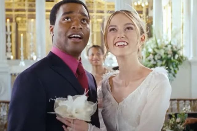 <p>Ejiofor y Knightley en la escena de boda en ‘Love Actually’</p>