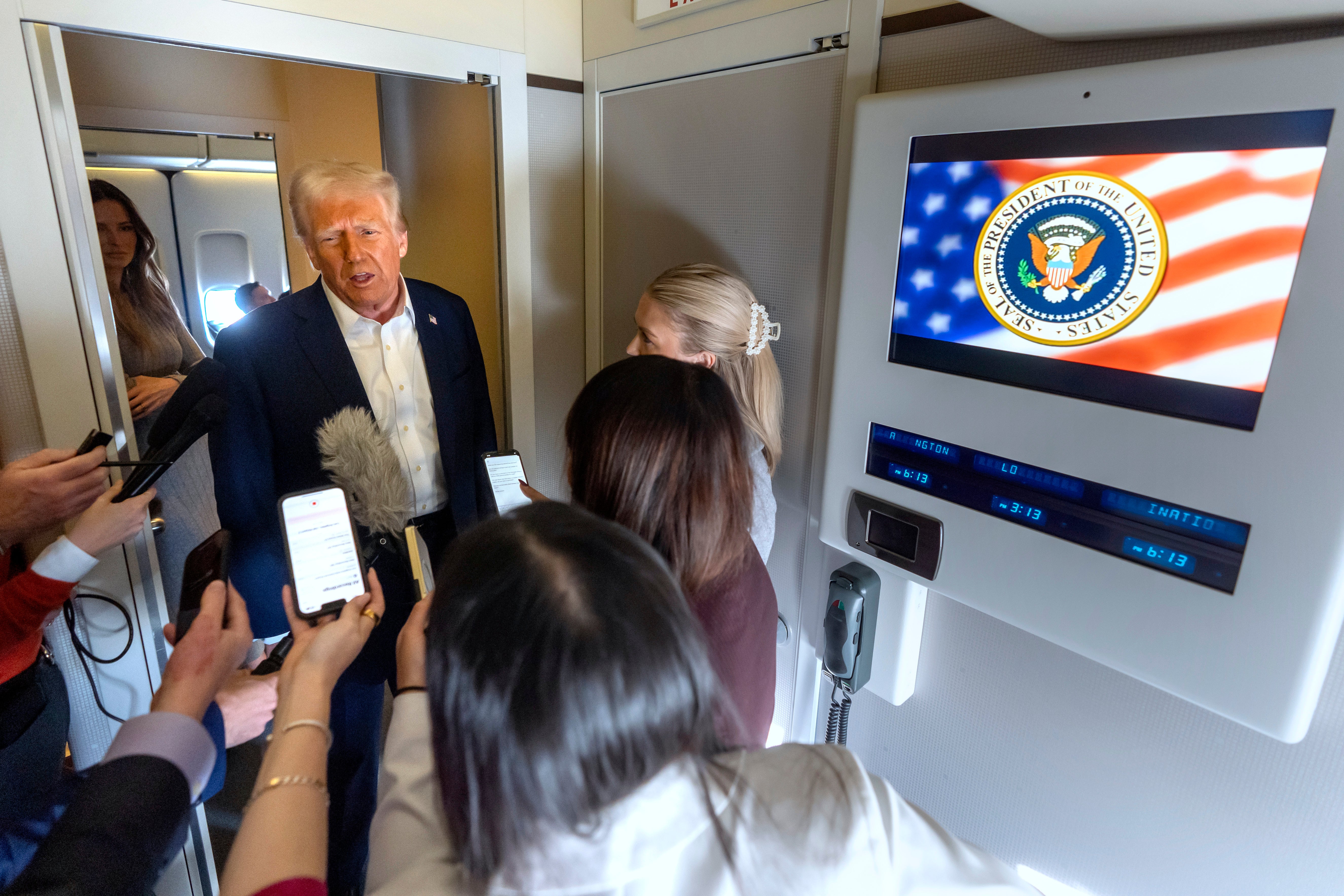 On Saturday night aboard Air Force One, Trump said he “did it because it’s a very common thing to do,” adding that “not all of them” were fired