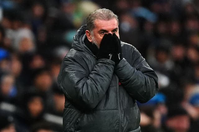 Ange Postecoglou is feeling the pressure after another defeat (Mike Egerton/PA)