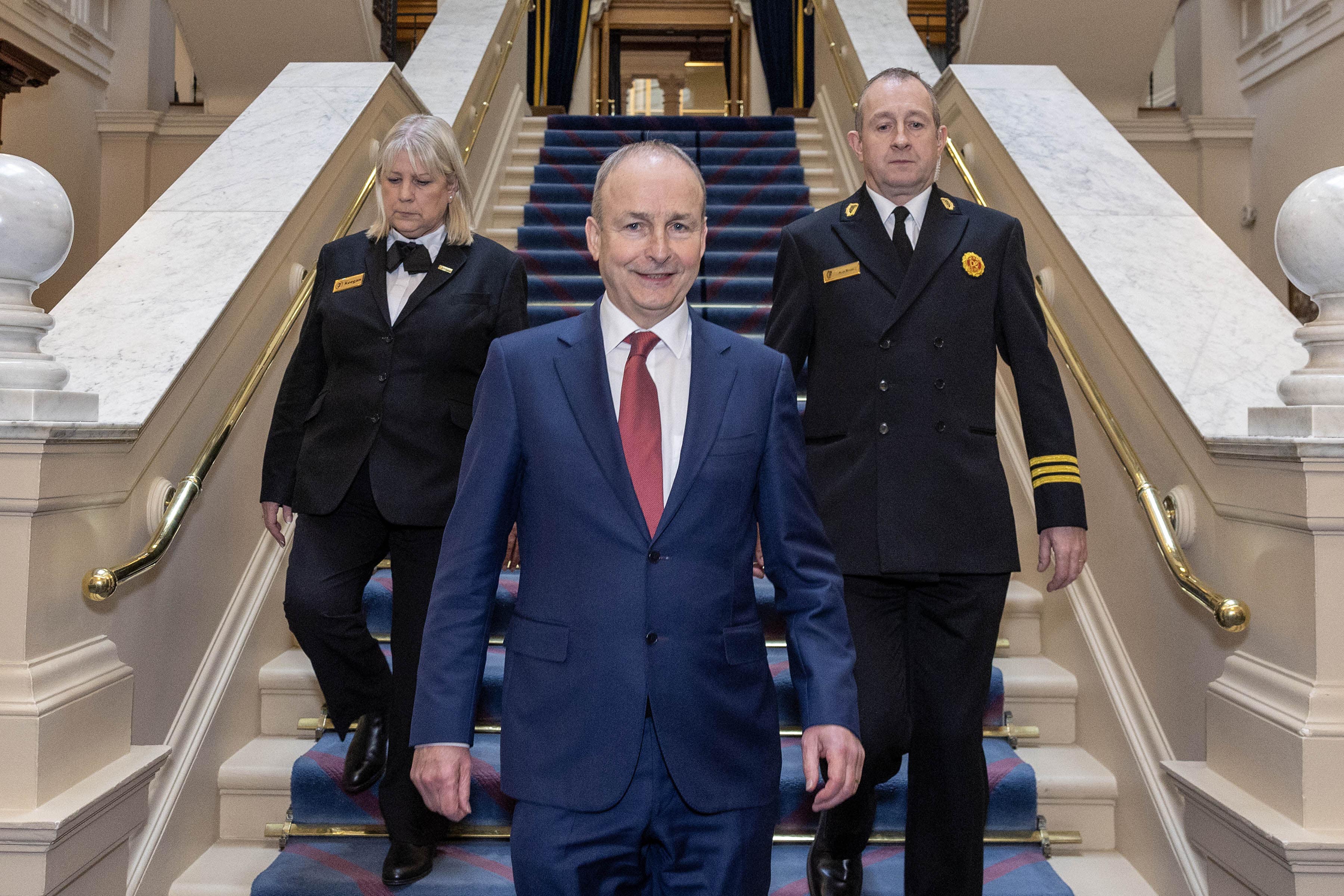 Micheal Martin leaving Leinster House, Dublin (Maxwell’s/PA)