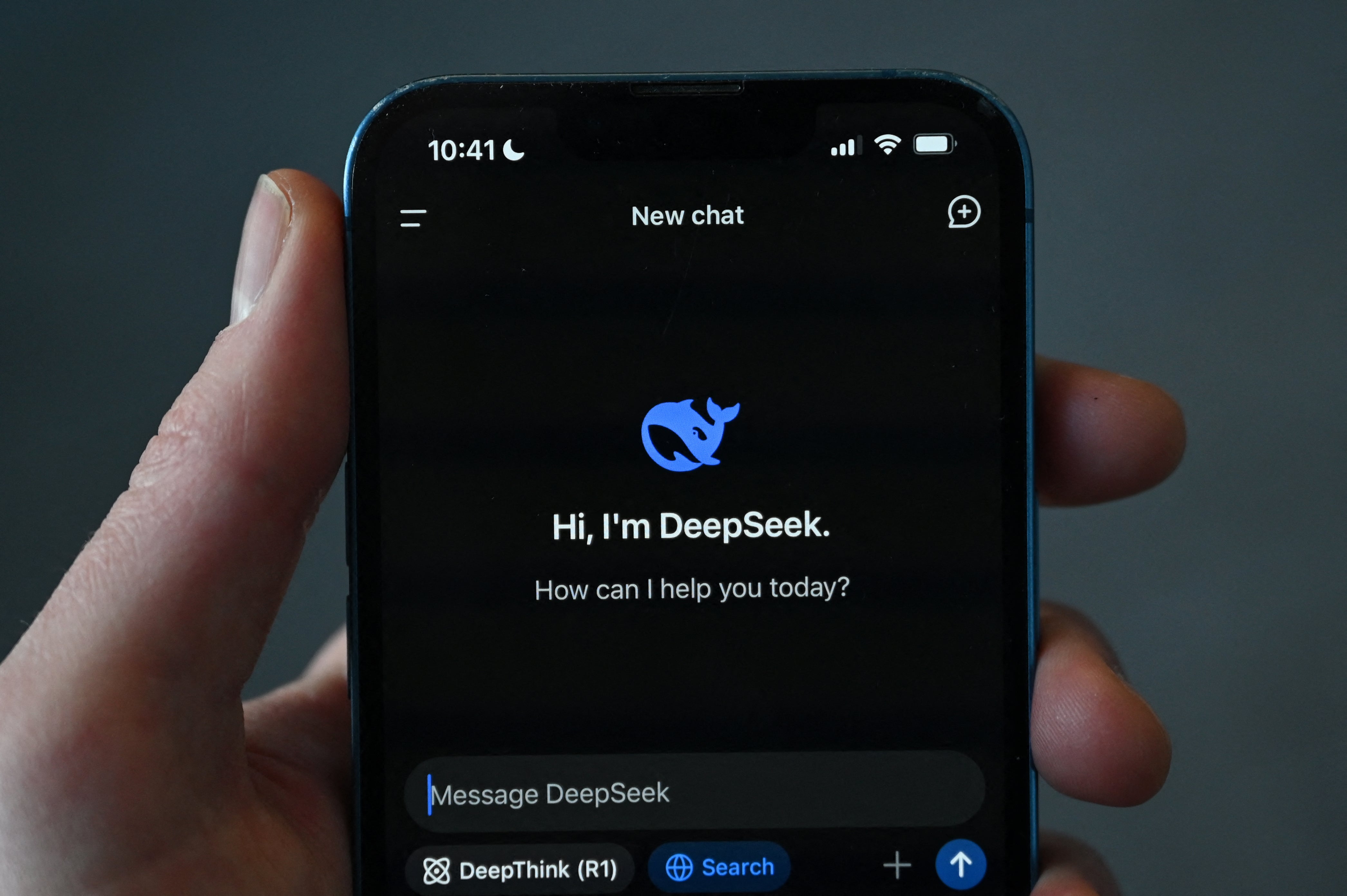 Photo illustration shows the DeepSeek app on a mobile phone in Beijing