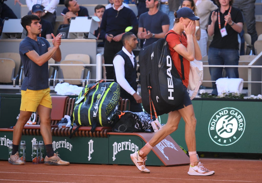 Sinner lost to Carlos Alcaraz in the French Open semi-finals last season