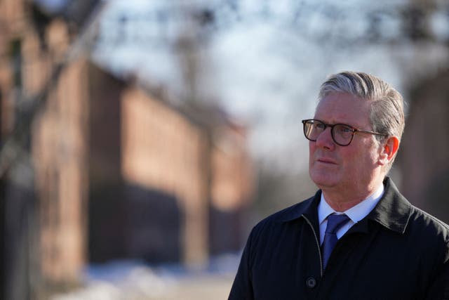 Prime Minister Sir Keir Starmer during a visit to Auschwitz-Birkenau, a former German Nazi concentration and extermination camp, in Oswiecim, during his visit to Poland to begin talks on a new defence and security agreement (Aleksandra Szmigiel/PA)