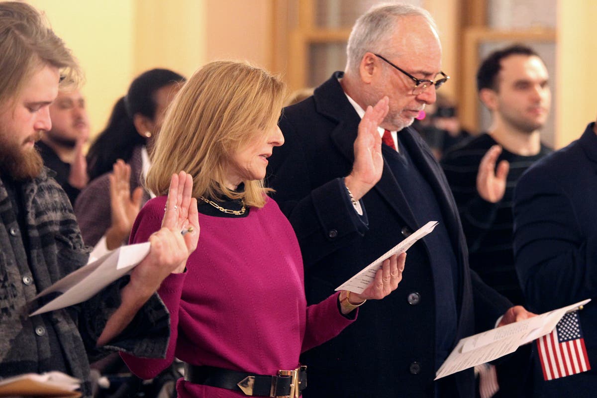 A ceremony to grant US citizenship celebrated immigration even as the debate around it swirls