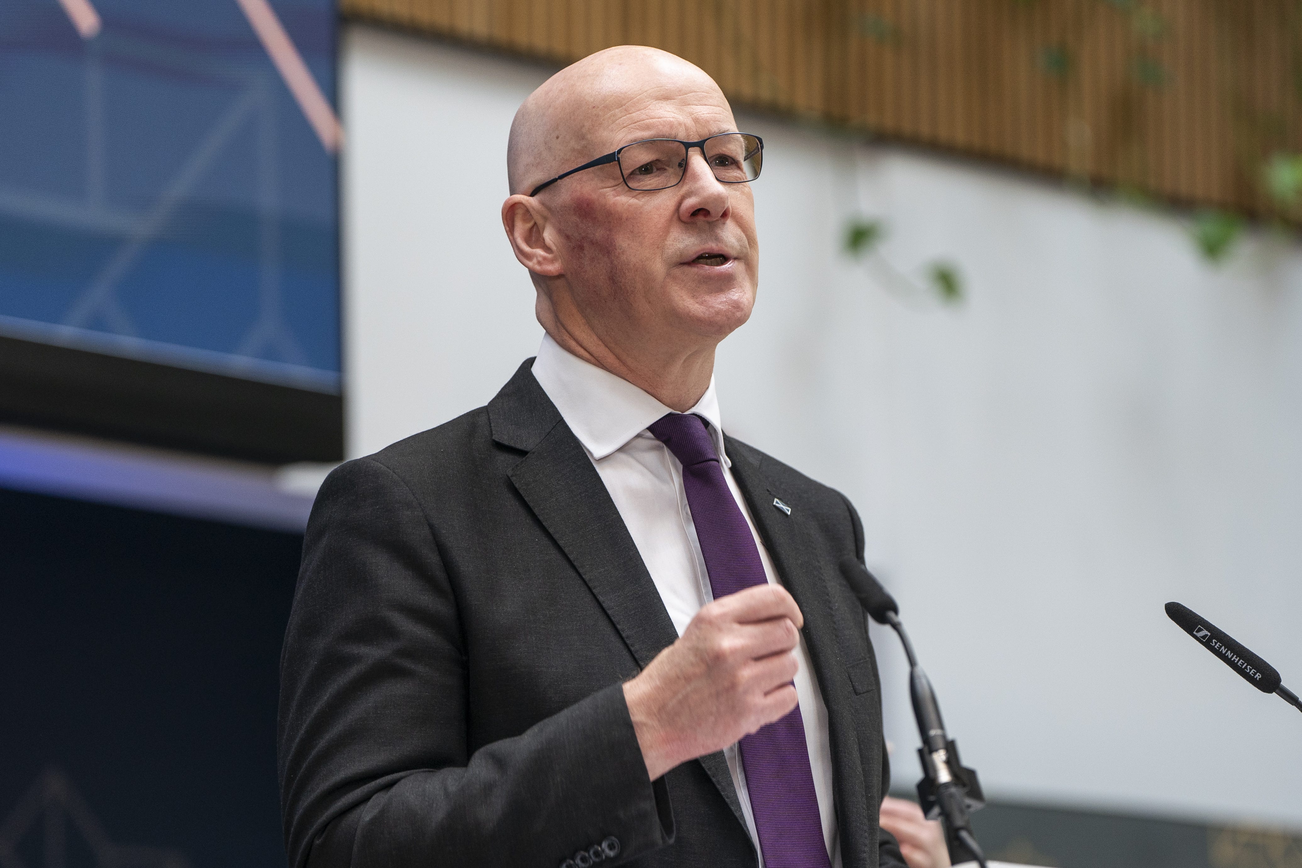 John Swinney signed the updated partnership deal in Edinburgh on Monday (Peter Summers/PA)