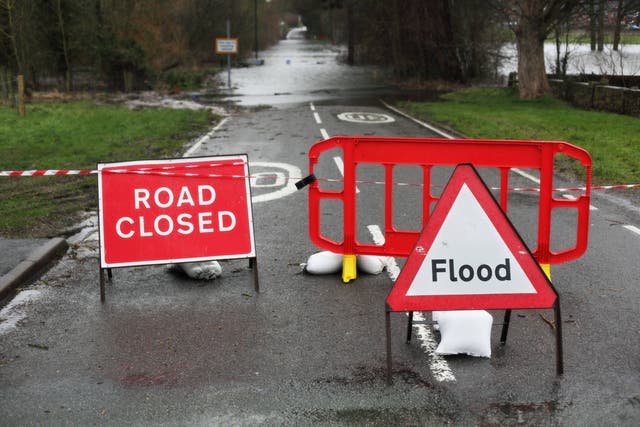 Flood warnings are covering areas across southern England and Wales (Alamy/PA)