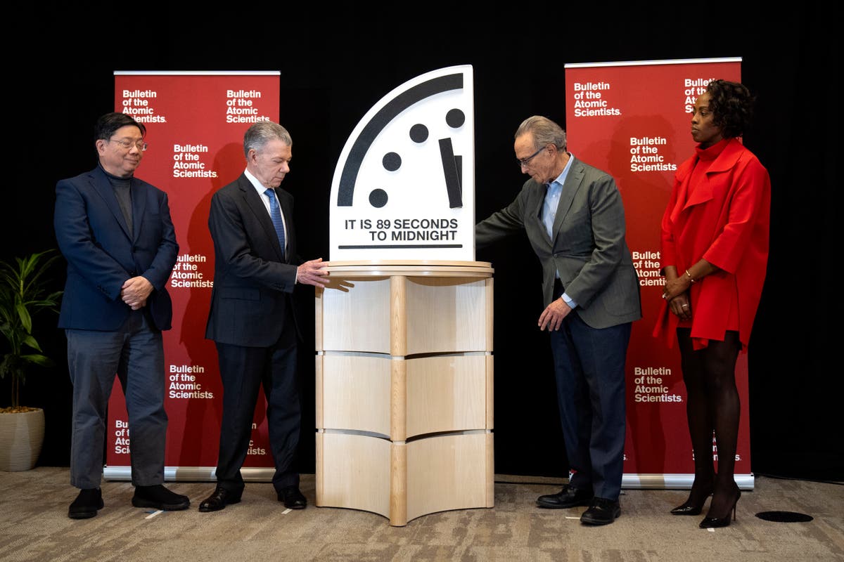 'Doomsday Clock' moves closer to midnight amid threats of climate change, nuclear war, pandemics, AI