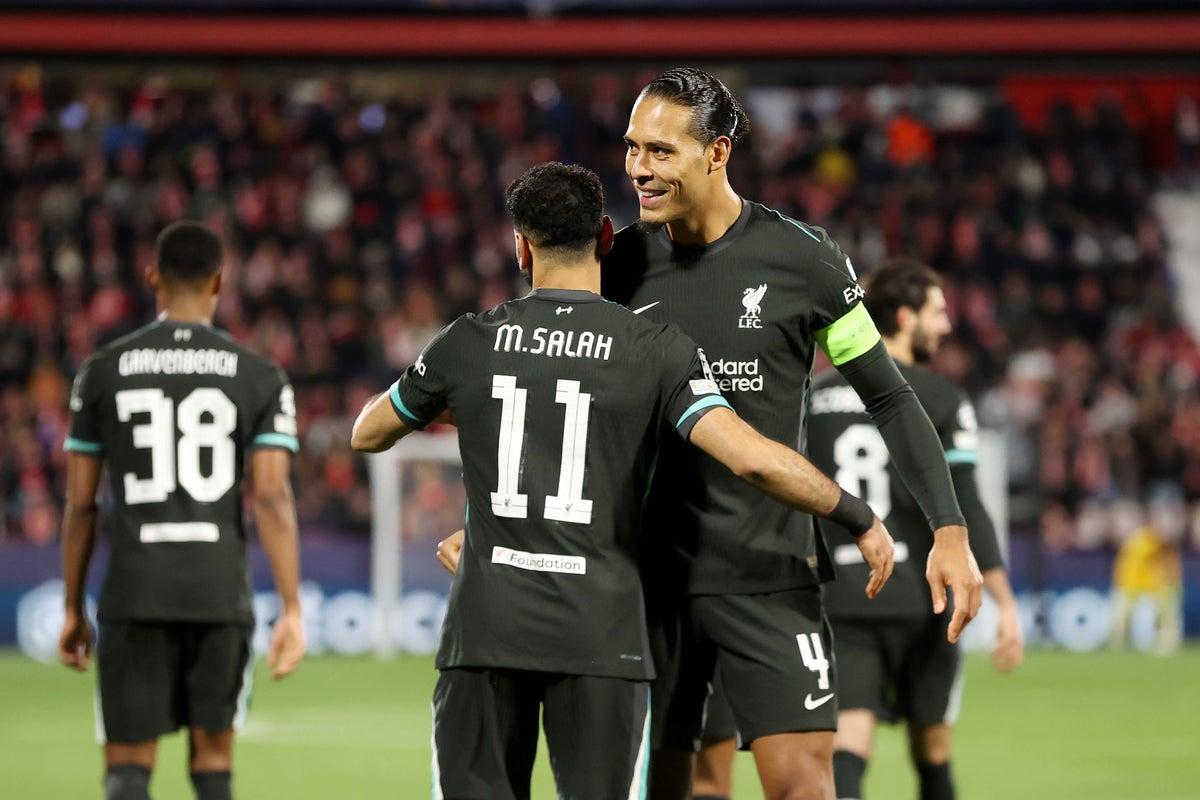 Liverpool rests 12 stars including Salah, van Dijk for PSV clash