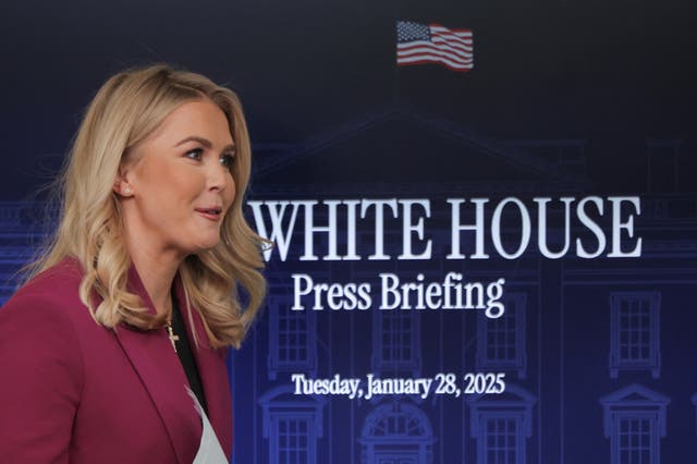 <p>White House Press Secretary Karoline Leavitt holds her first daily briefing at the White House. She addressed the mysterious drones that have been spotted along the East Coast </p>