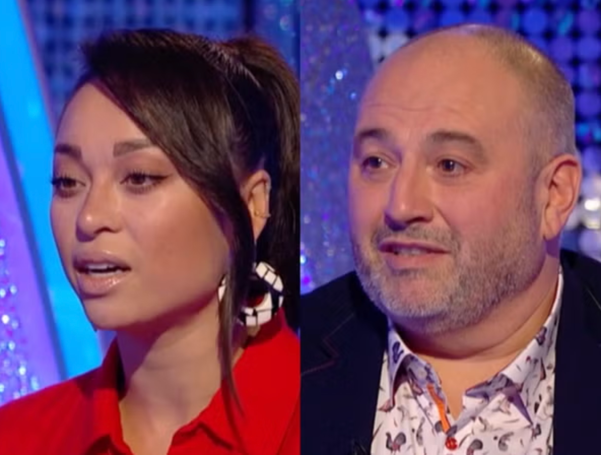 Katya Jones e Wynne Evans alcançaram a especulação de uma briga 'estritamente'