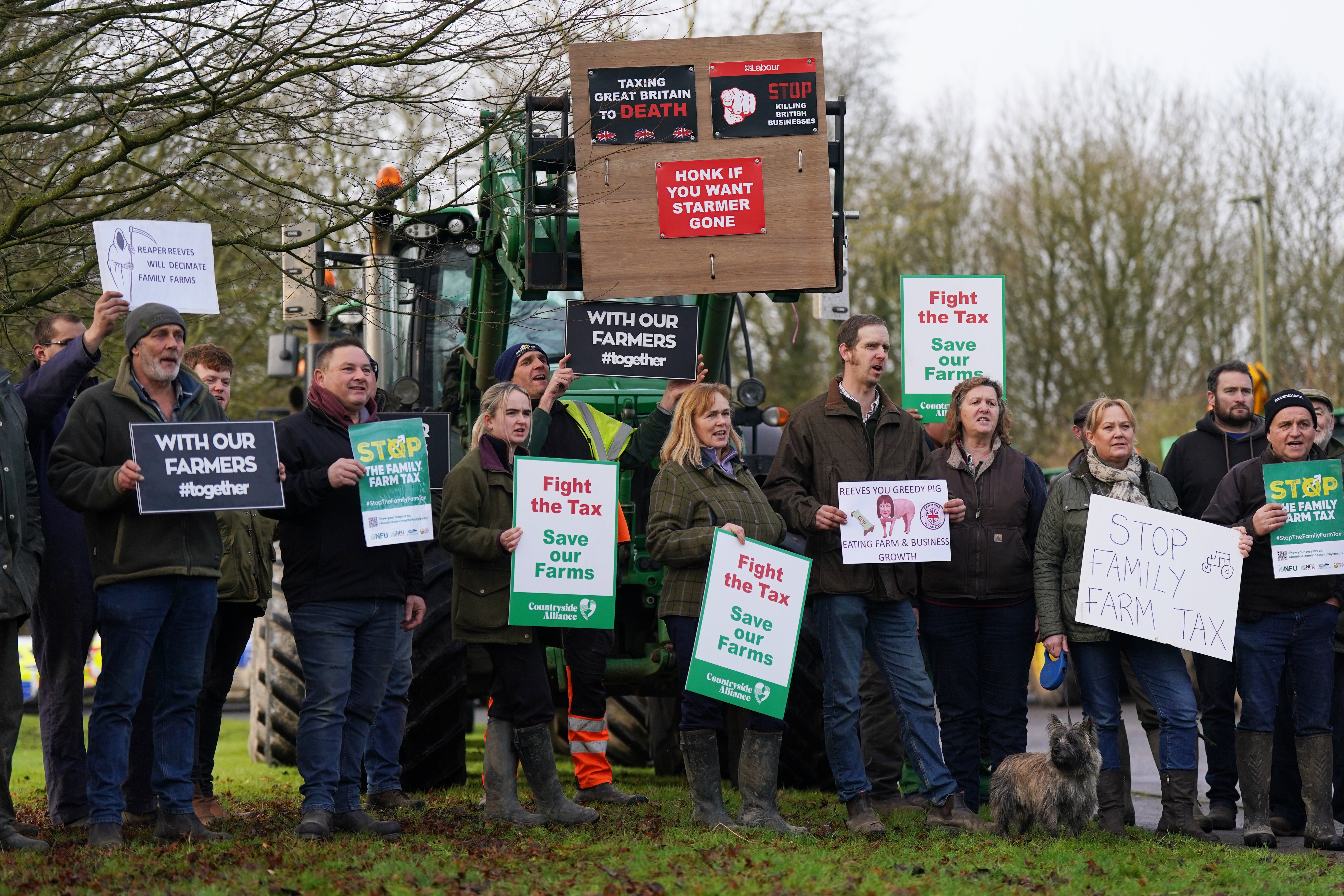 Farmers are gathering at protests across the UK as they step up their campaign against the Government’s inheritance tax reforms