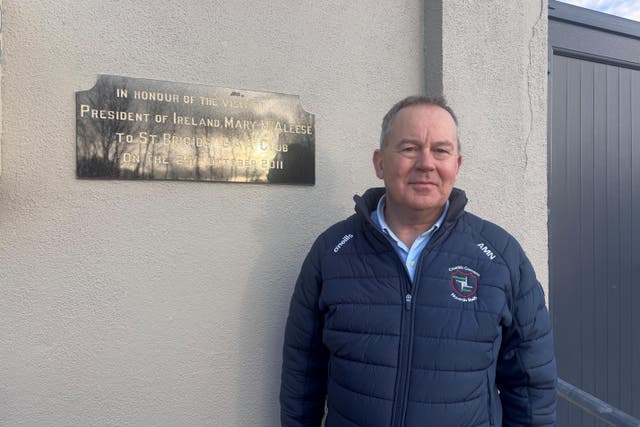 Alan MacNeice, of St Brigid’s GAA Club in Kiltoom, has hailed the impact the club has had since Storm Eowyn (Cate McCurry/PA)