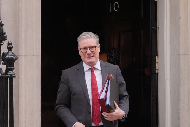 Prime Minister Sir Keir Starmer departs 10 Downing Street (Jonathan Brady/PA)