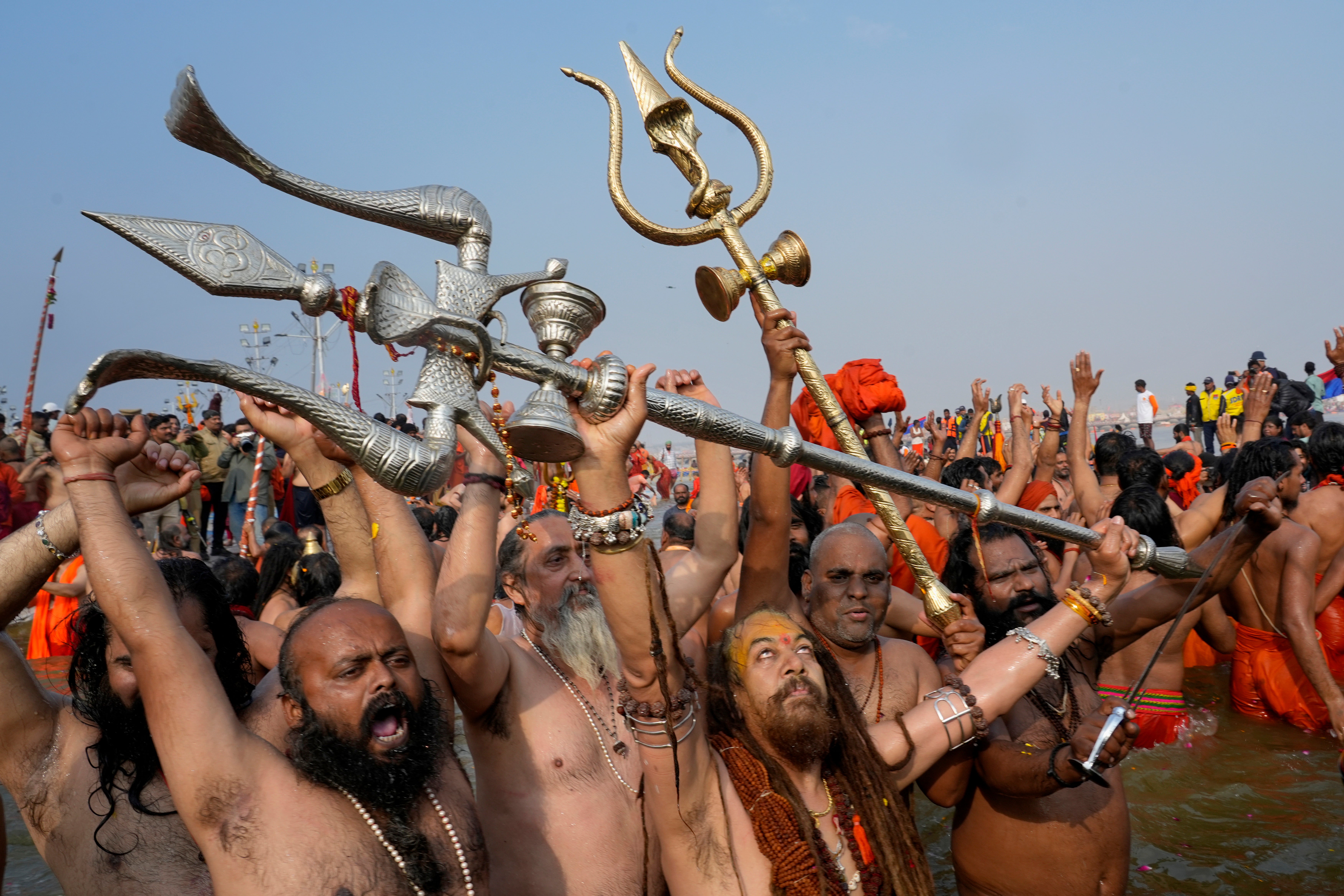 Hindu ascetics at the Maha Kumbh festival