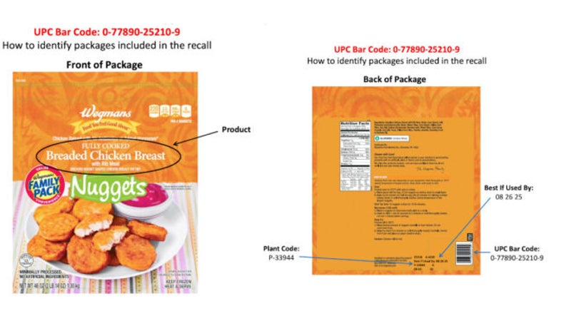 Frozen chicken nuggets recalled over bone fragment fears