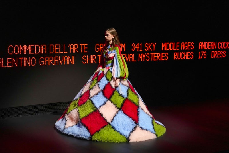 Valentino’s dizzying display rocks the boat at Paris haute couture week