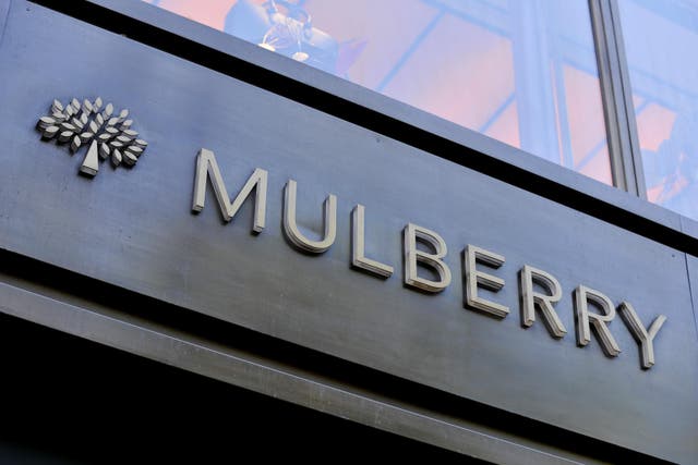 Mulberry revenues slumped over the key Christmas period (Nicholas T Ansell/PA)