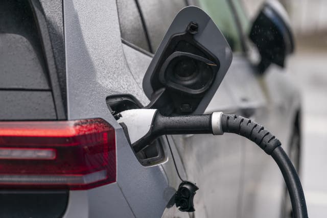 Electric vehicles (EVs) are becoming ‘normalised’ as nearly half of consumers know an owner, a new study found (Danny Lawson/PA)