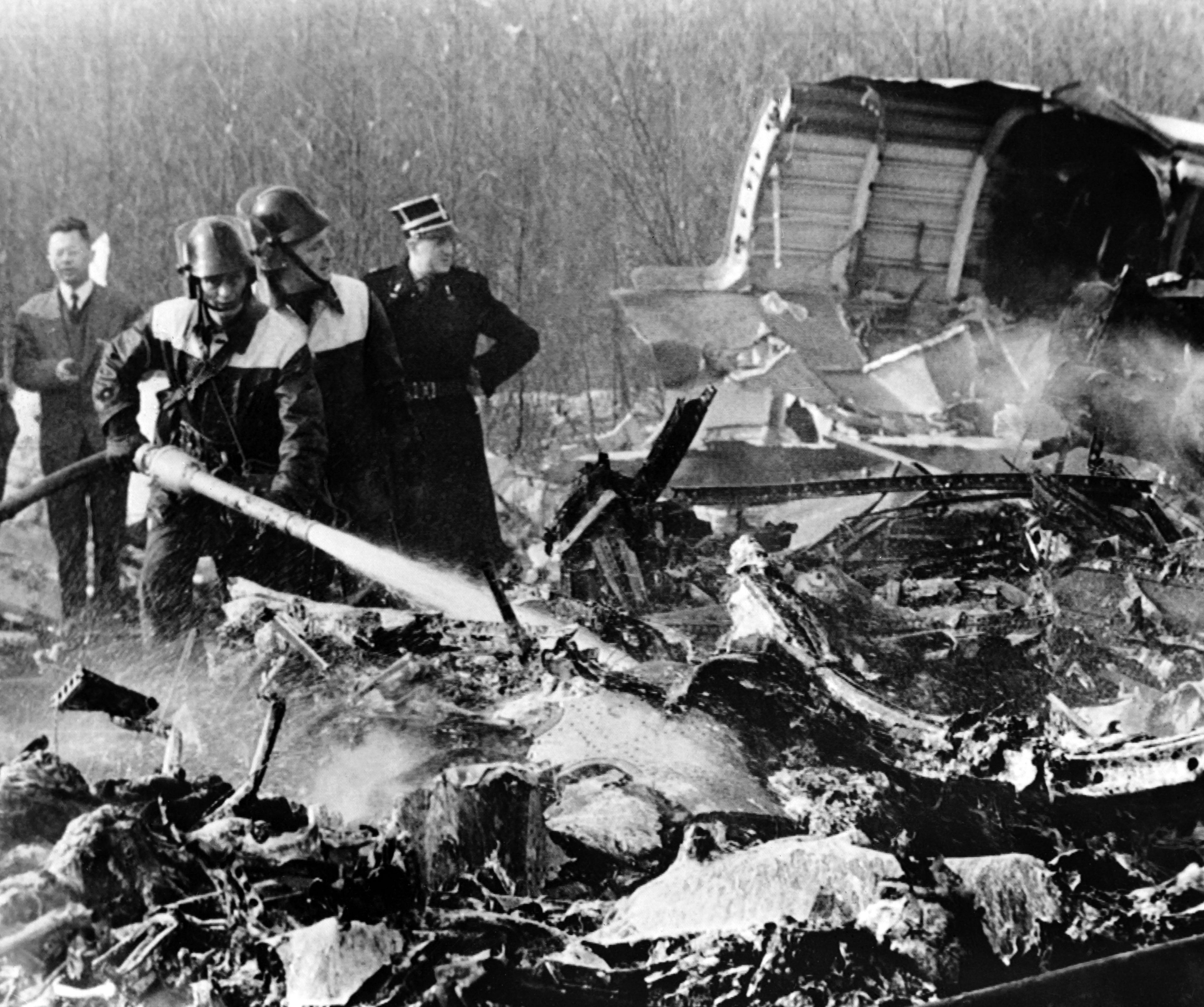 The scene of the plane crash of the Sabena Flight 548 on February 15, 1961 near Brussels