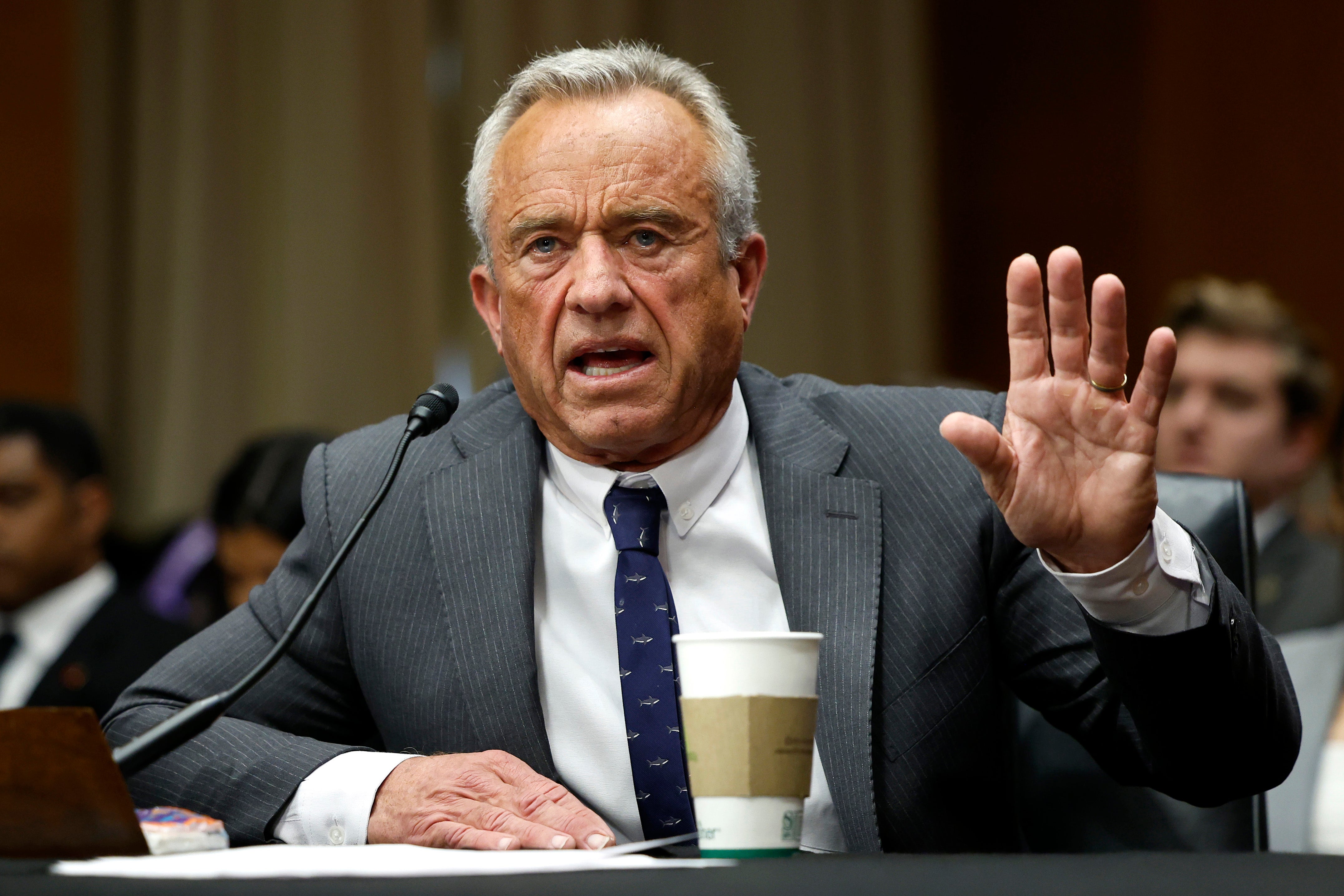 RFK Jr testifies inhis Senate Committee on Health, Education, Labor and Pensions confirmation hearing on January 30, 2025 in Washington, DC