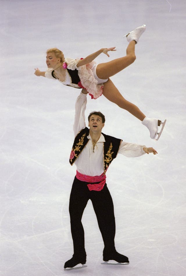 <p>Russian state media reported that ice skating coaches and former world champions Evgenia Shishkova and Vadim Naumov were among those on board the plane</p>