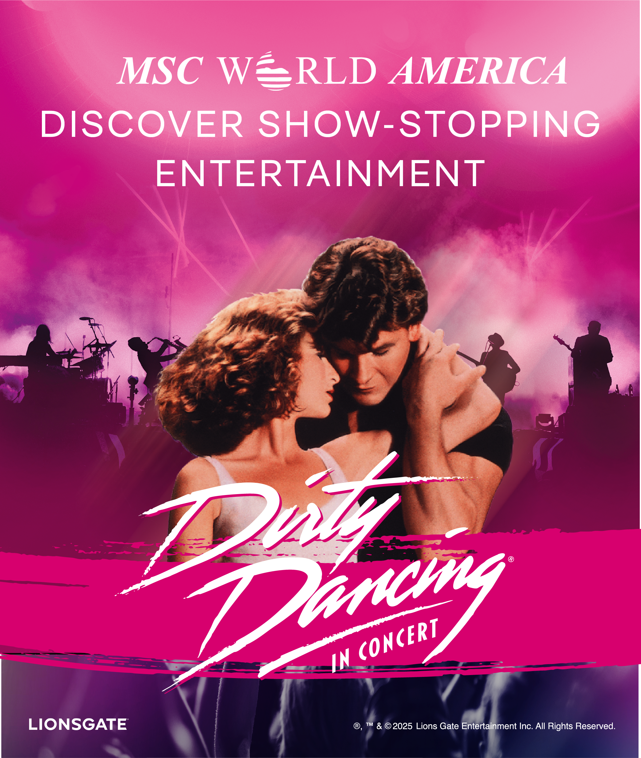 Dirty Dancing In Concert will debut aboard MSC World America