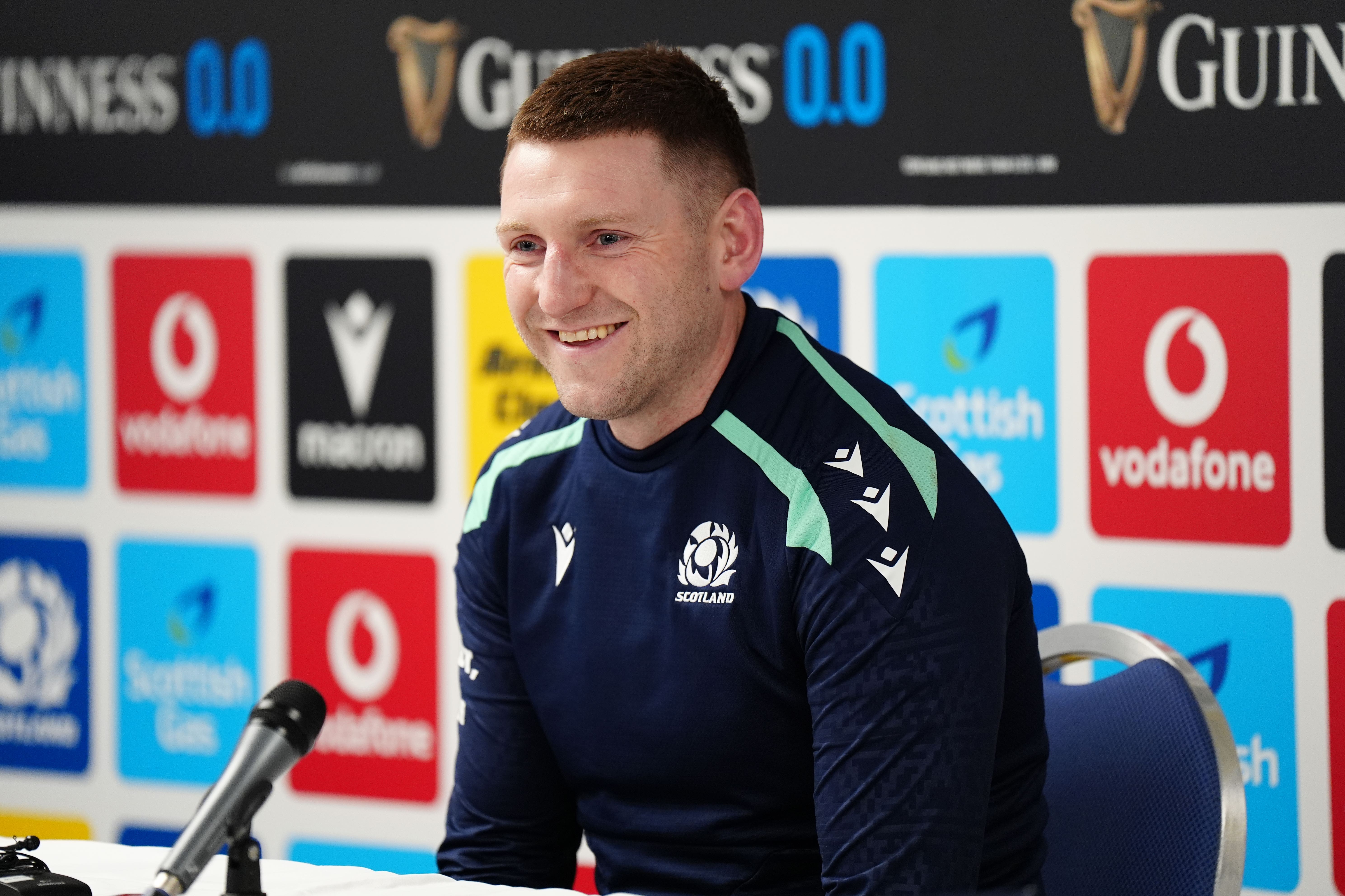 Finn Russell faces the media ahead of the Six Nations opener at home to Italy (Jane Barlow/PA)