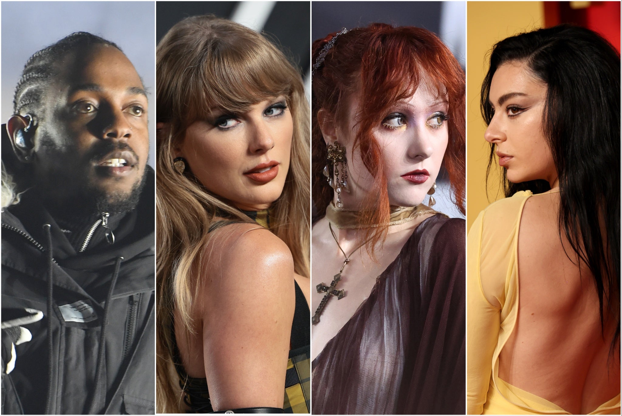 Kendrick Lamar, Taylor Swift, Chappell Roan and Charli XCX are among the major nominees at the 2025 Grammys