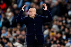 Pep Guardiola ‘not complaining’ about Manchester City’s tough run of fixtures